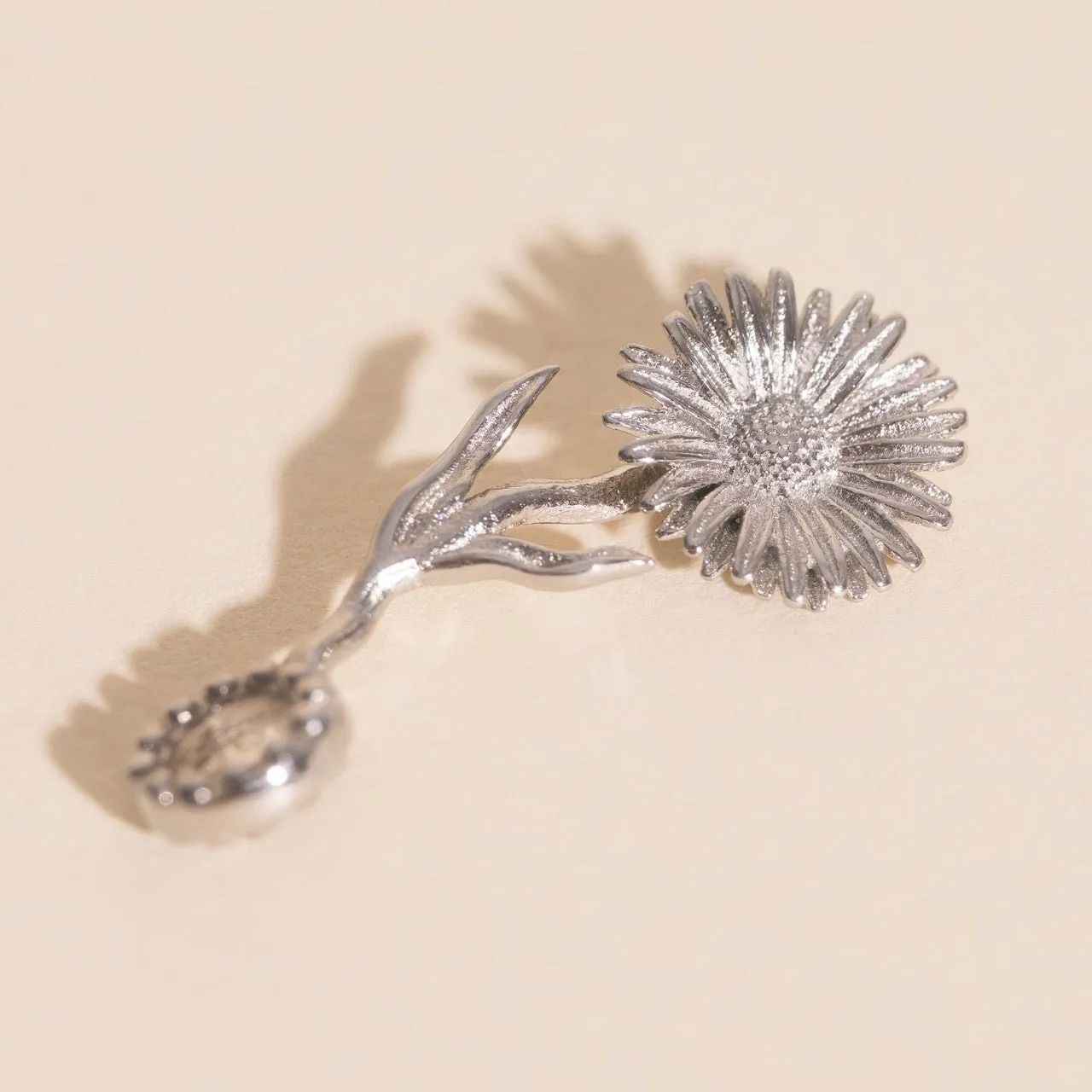 Adult Evening Jewelry September Aster Birth Flower Necklace Charm