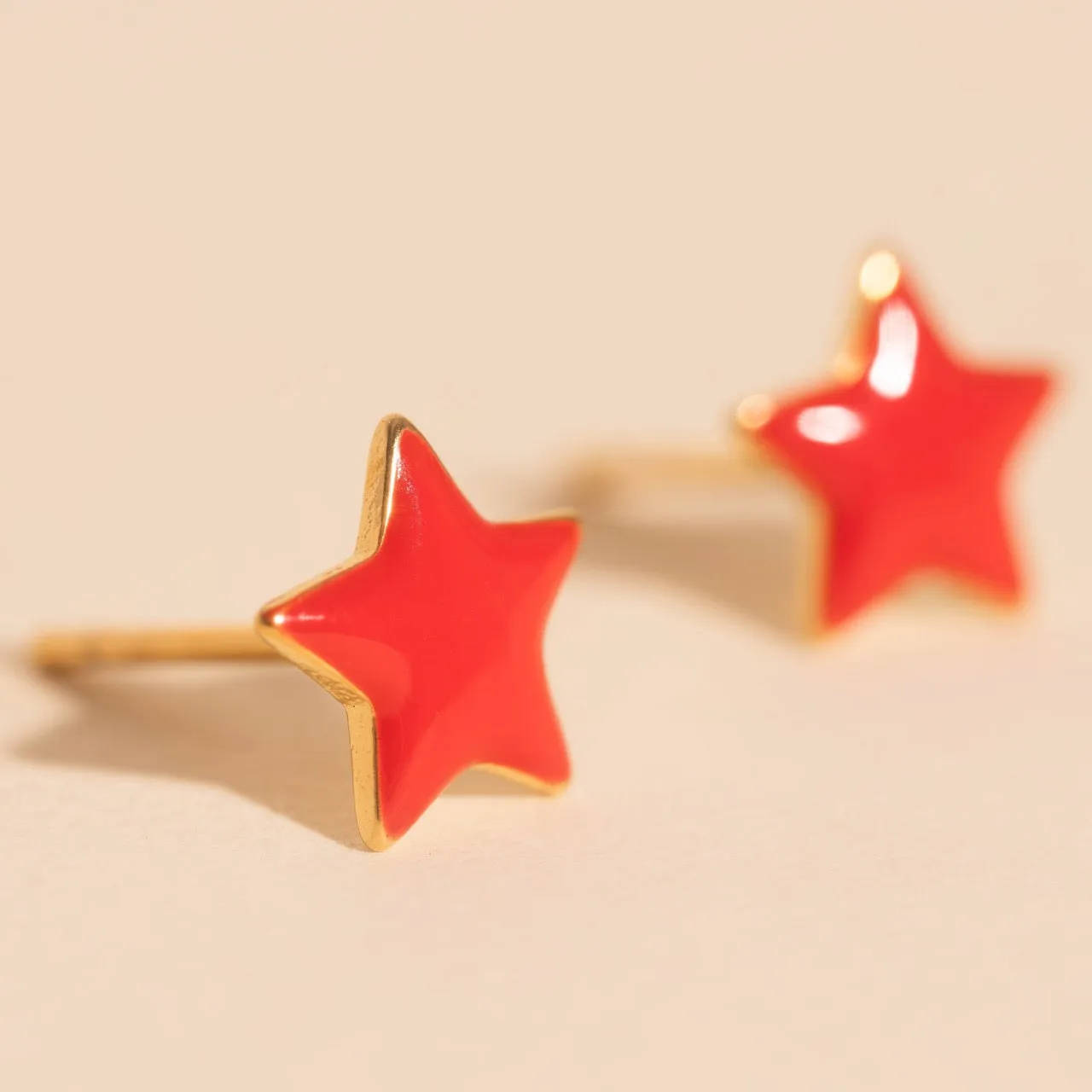 Star Spangled Stud Earrings Safe Finish Vintage-Inspired Decoration