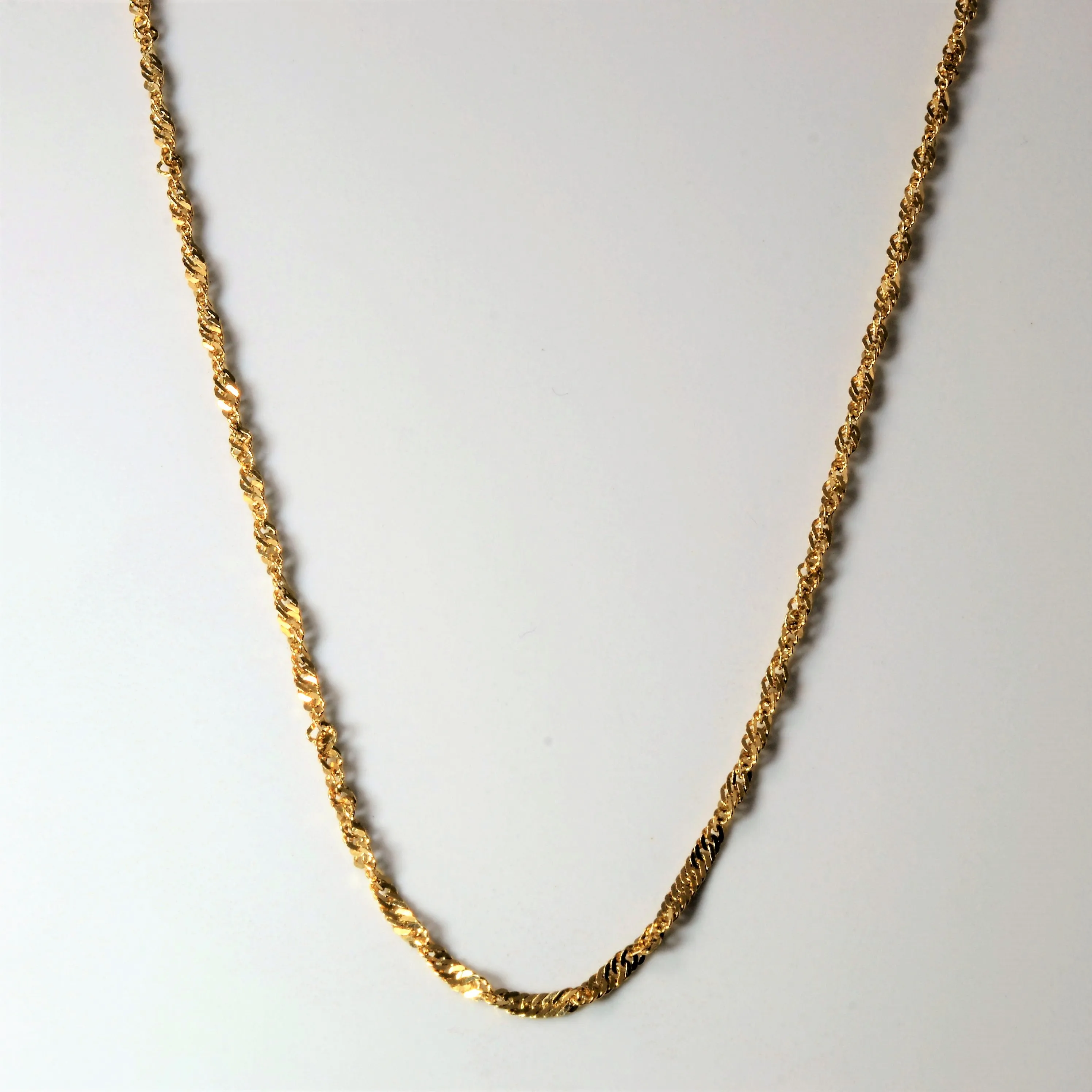 Luxury Mood 14k Yellow Gold Singapore Chain | 20" |