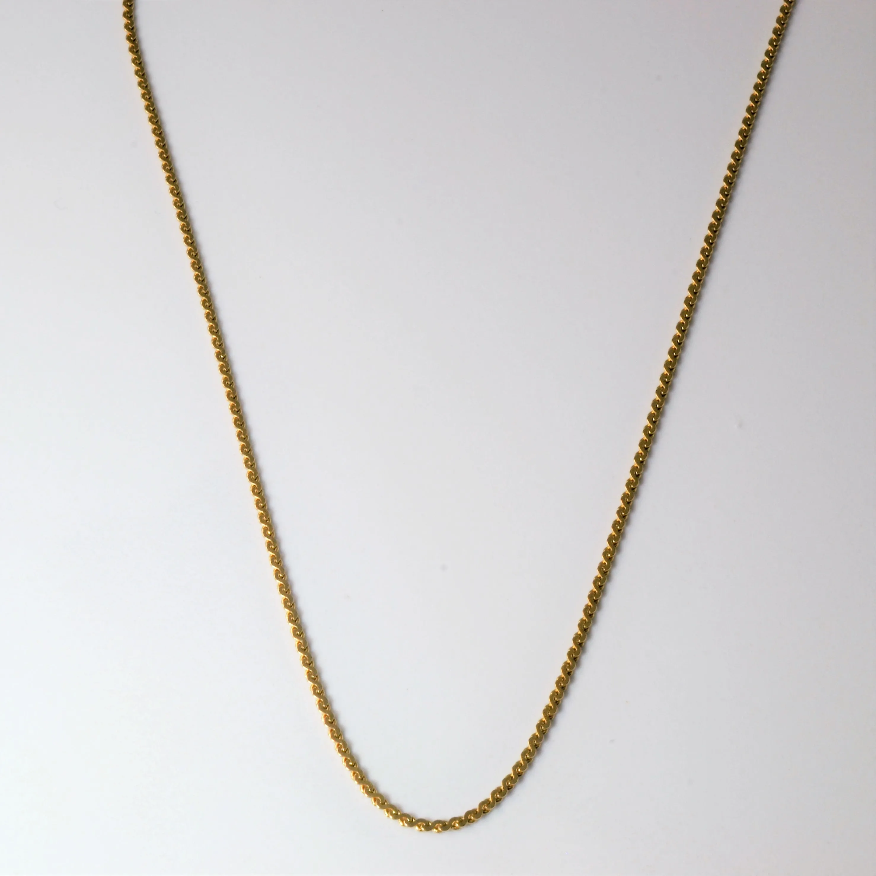 Finishing Touch Shining Edge 10k Yellow Gold Serpentine Chain | 16" |