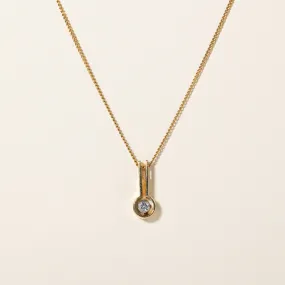 Stylish Form Diamond Drop Necklace | 0.08ct | 16" |