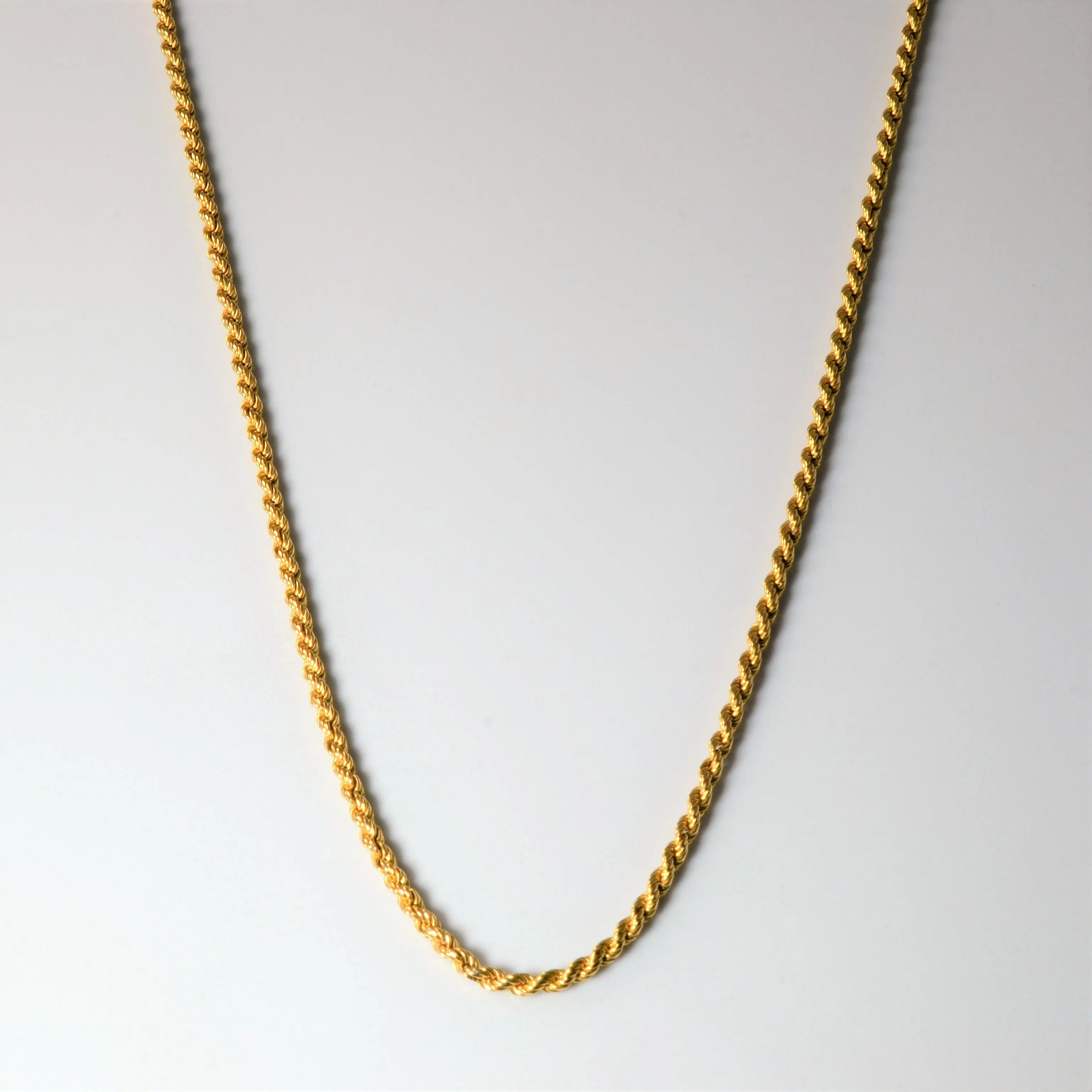 Exquisite Jewelry 18k Yellow Gold Rope Chain | 18"|