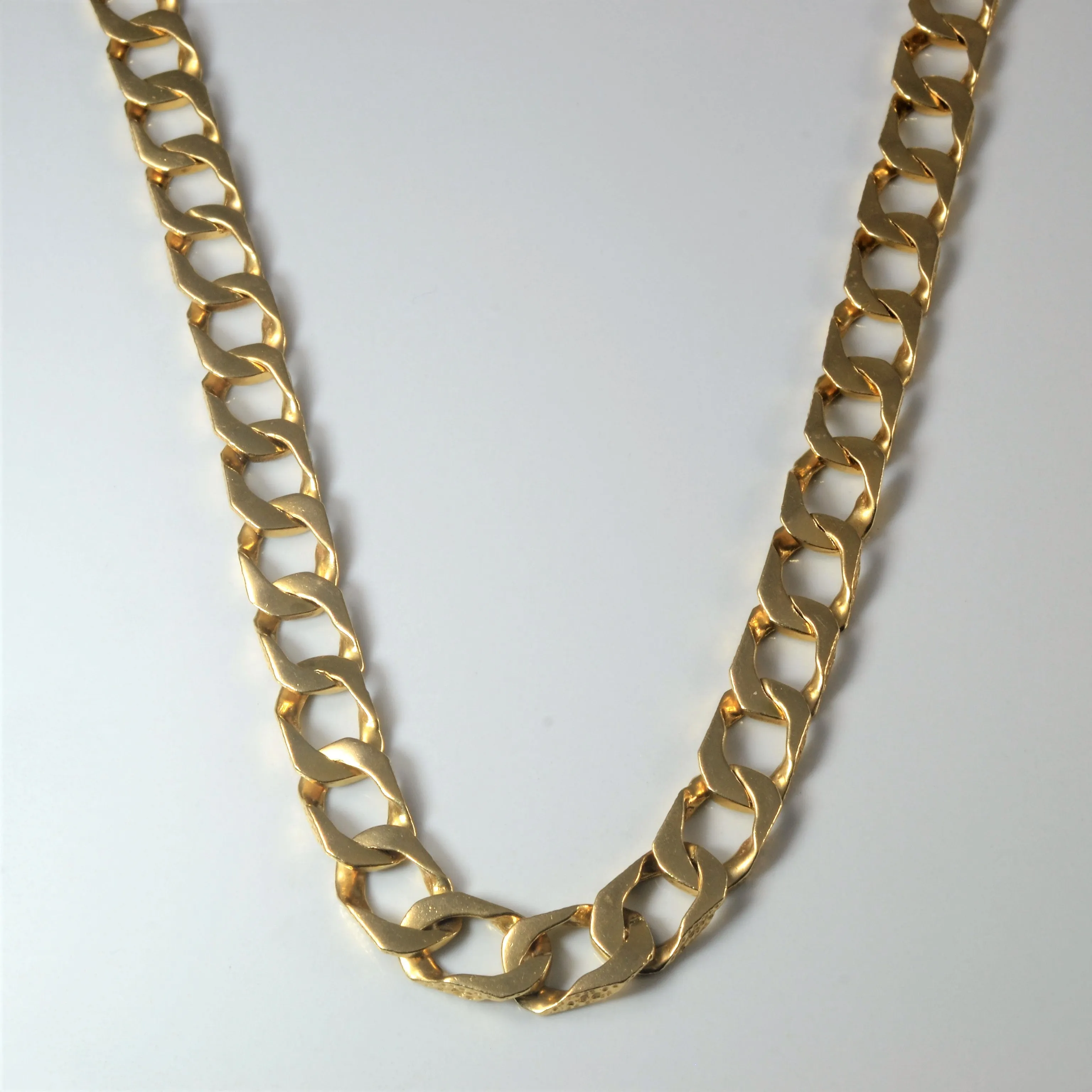 Luxurious Touch Evening Mood 14k Yellow Gold Wide Curb Chain |