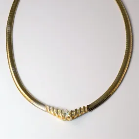 Handmade pieces Petite Touch Tension Set Diamond Snake Chain Necklace | 1.02ctw | 16" |