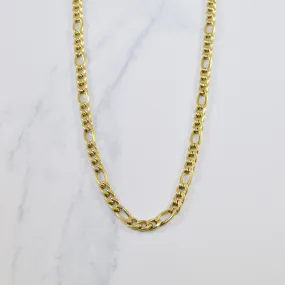 Detail Pop 10k Yellow Gold Figaro Chain | 24" |