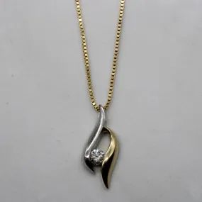 Custom Jewelry Design Power Look Two Tone Diamond Twist Necklace | 0.13ct | 18" |