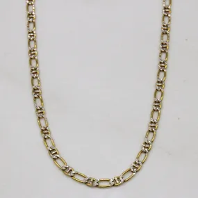 10k Two Tone Gold Anchor Link Chain | 16" | Radiant Jewelry Look Daily Fit