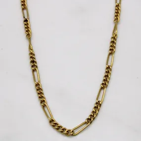 18k Yellow Gold Figaro Chain | 28" | Modern Charm