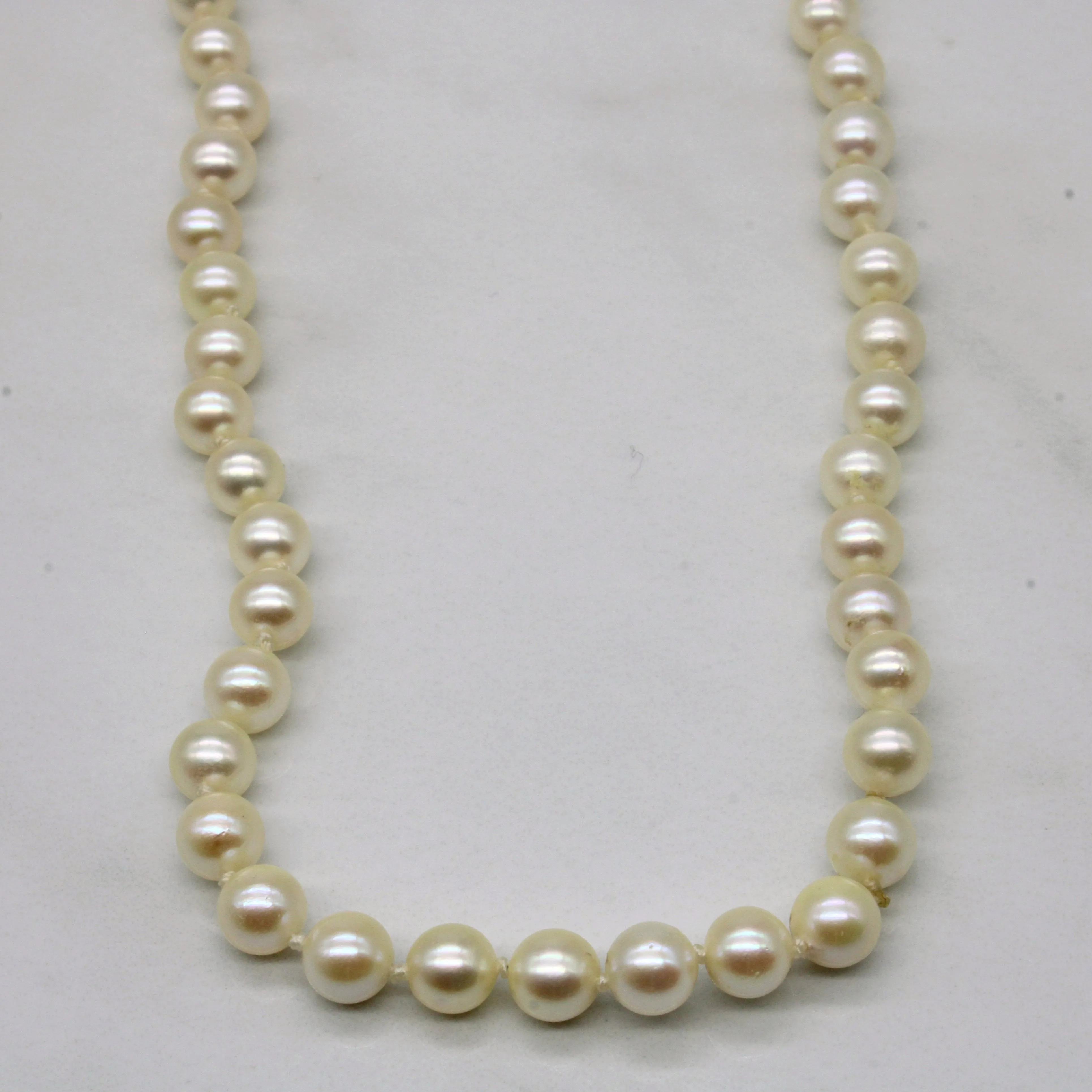 Pearl Necklace | 6.00mm | 34" | Camera Glow