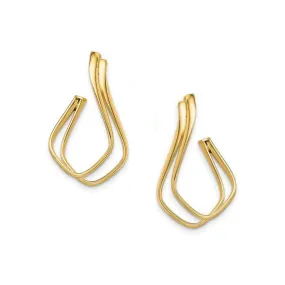 Polished Vibe 14k Gold Polished Fancy Post Earrings