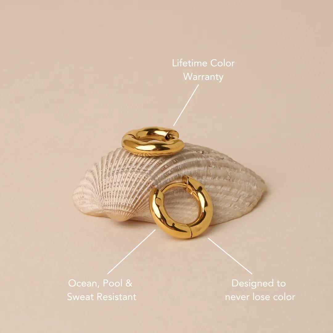 Corporate Accessory Wavy Hoops