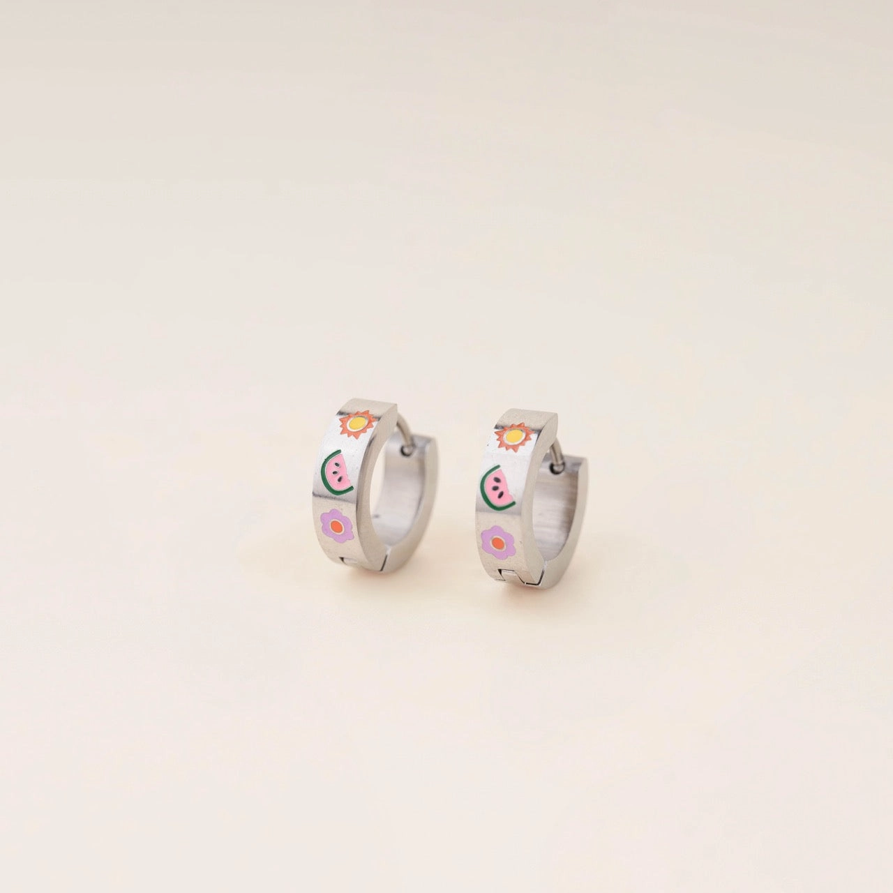 Ornate Decor Vintage Selection Summer Chunky Huggie Hoop Earrings