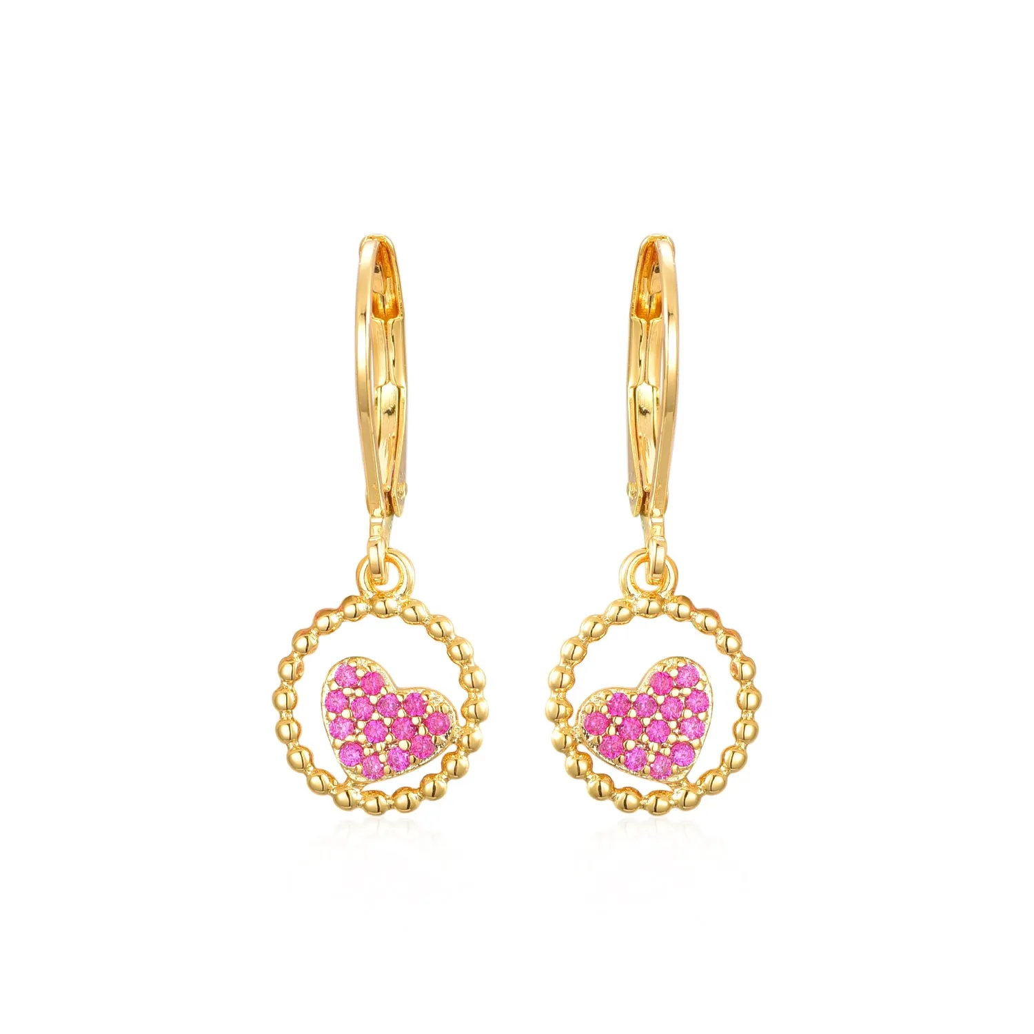 Night Piece Lightweight Choice Surgical Steel CZ Circled Angled Heart Shape Earrings