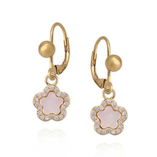 Radiant Decor Surgical Steel Mother-of-Pearl Flower Earring