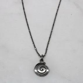 Graduation Day Modern Contour Swirl Pendant Necklace | 16" |