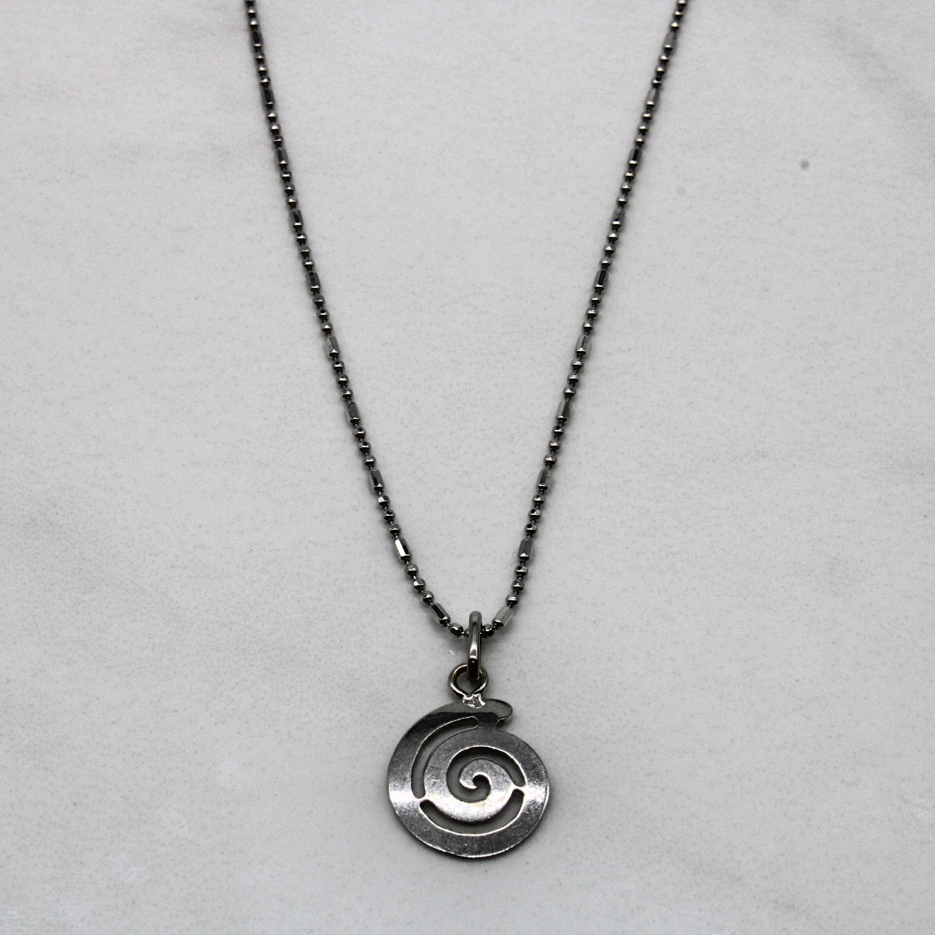 Graduation Day Modern Contour Swirl Pendant Necklace | 16" |