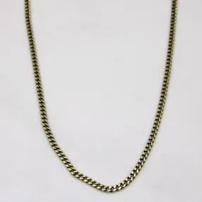 14k Yellow Gold Cuban Link Chain | 19" | Subtle Glow