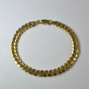 Shining Sparkle 14k Curb Chain Bracelet | 8" |