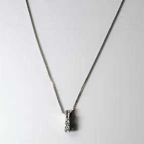 Timeless Feature Three Stone Diamond Necklace | 0.25ctw | 18" |