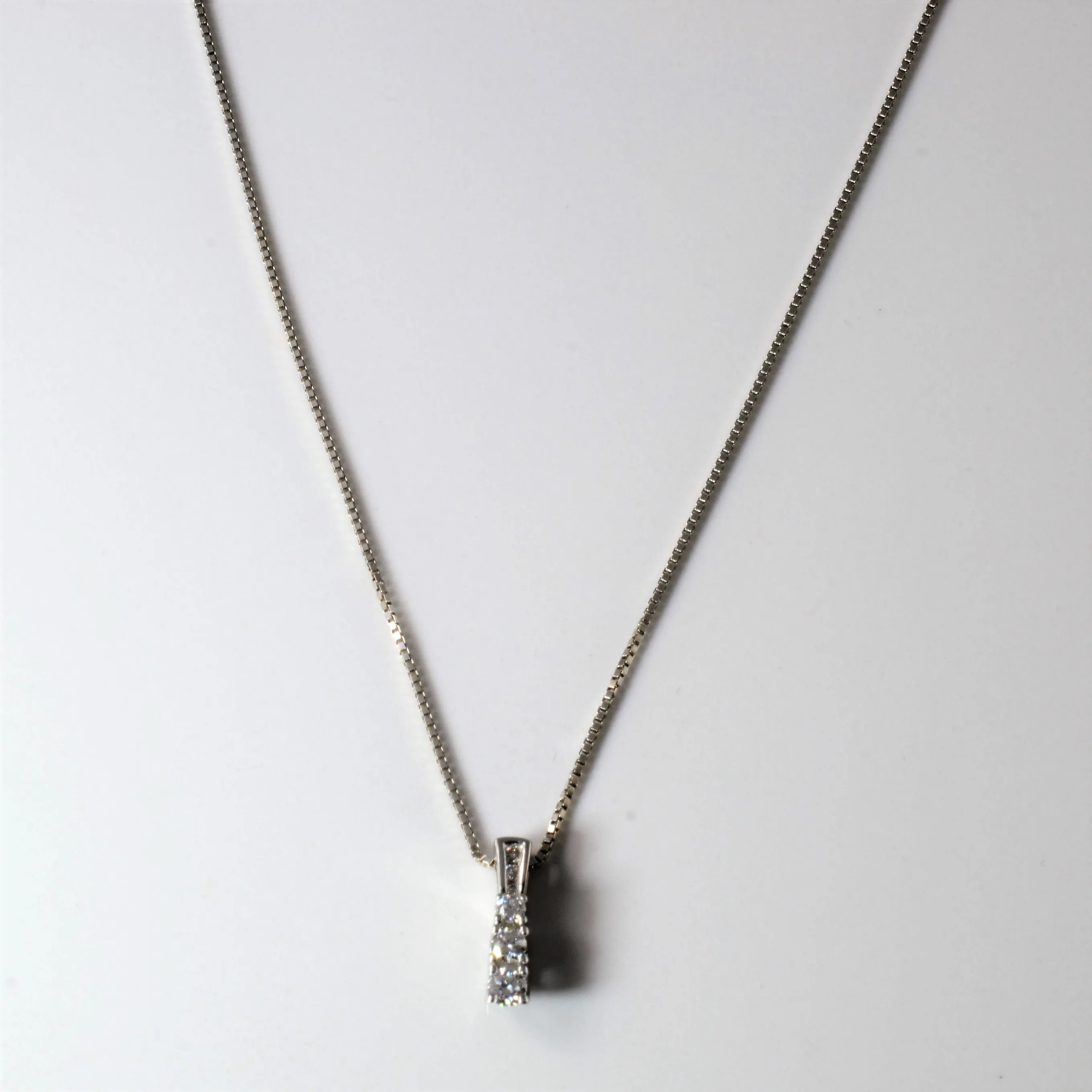 Timeless Feature Three Stone Diamond Necklace | 0.25ctw | 18" |