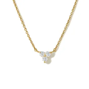 Bold Accent Three Stone Moissanite Pendant Necklace