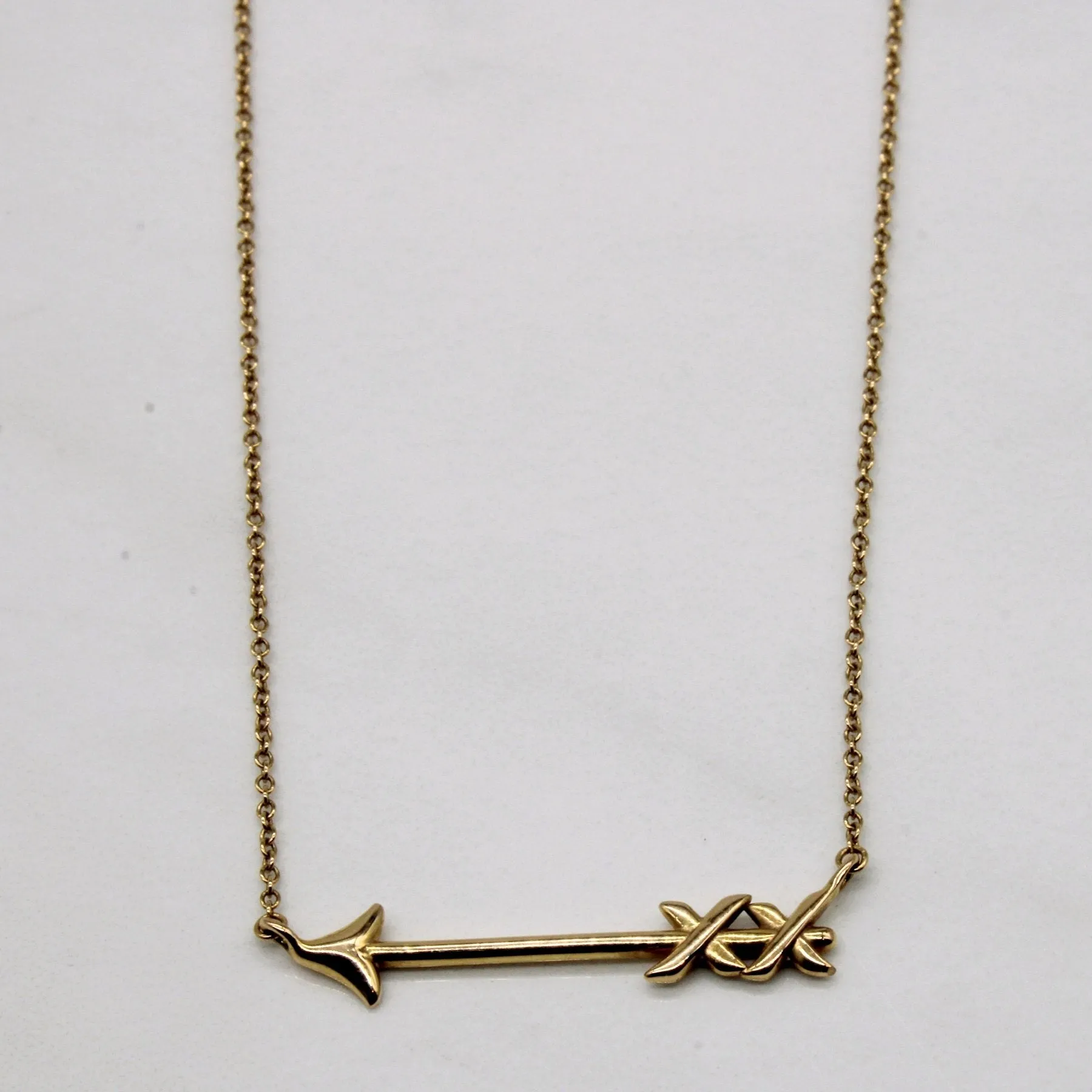 Glamorous look Natural Elements 'Tiffany & Co' Arrow Necklace | 16" |