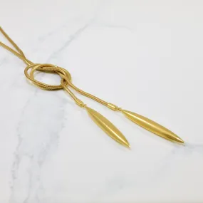 'Tiffany & Co.' Feather Lariat Wrap Necklace Dynamic Form