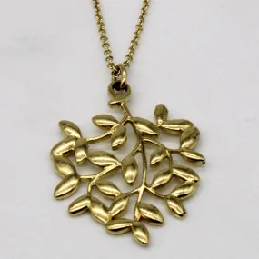 'Tiffany & Co' Paloma Picasso Olive Leaf Pendant | 18" | Charming Touch