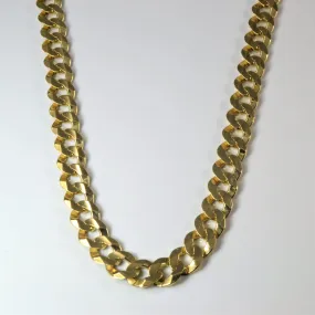 10k Yellow Gold Curb Chain | 22" | Sun Kissed