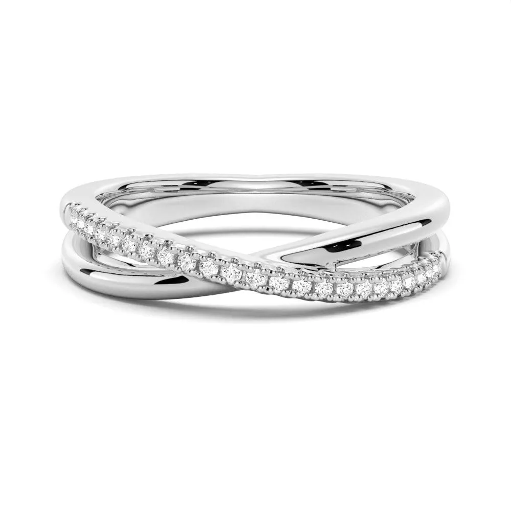 Petite Twisted Band Sterling Silver Wedding Band Modern pieces Everyday Mood