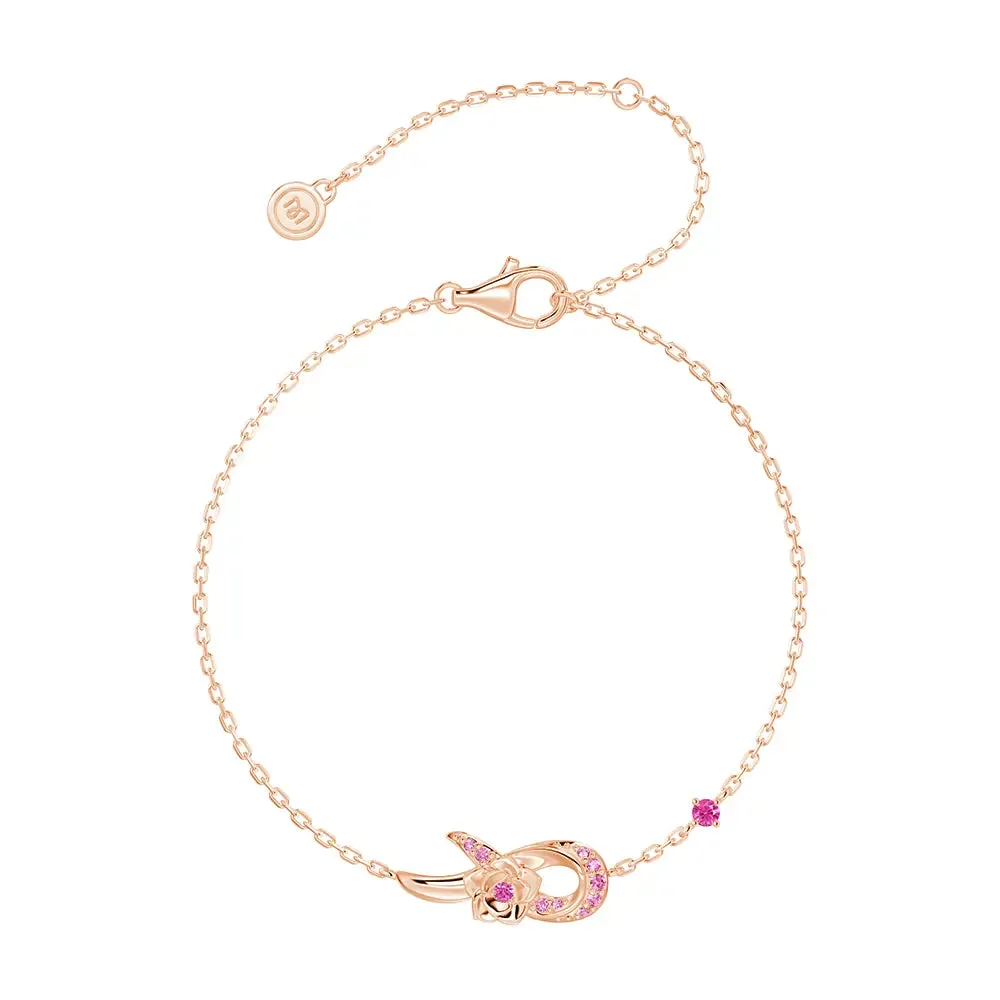 "Blossom Of Hope" Pink Ribbon Breast Cancer Awareness Bracelet Bold Design Fresh Highlight