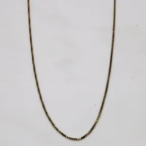10k Yellow Gold Box Link Chain | 25" | Stylish Highlight