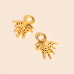 Sturdy Vibe Web Huggie Hoop Charms