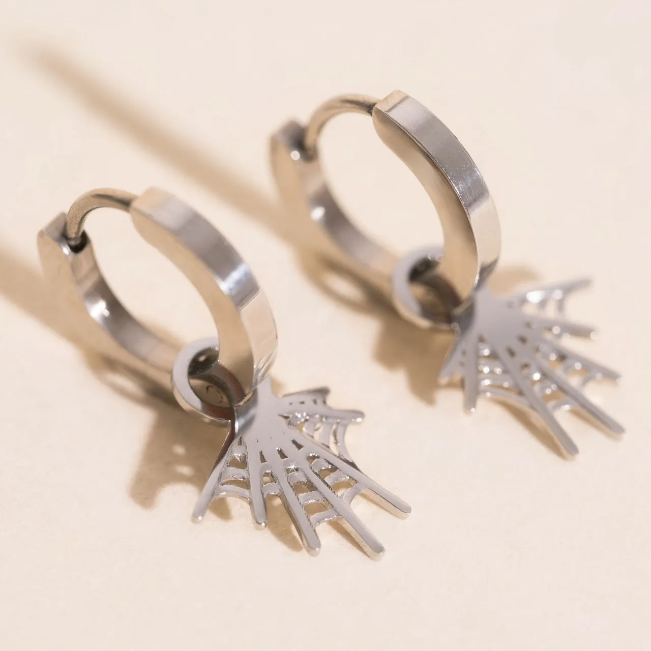 Web Huggie Hoop Charms Adorable Jewelry Matte Item