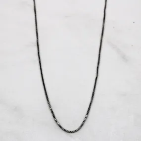 14k White Gold Box Chain | 15.5" | City Stroll Creative Match