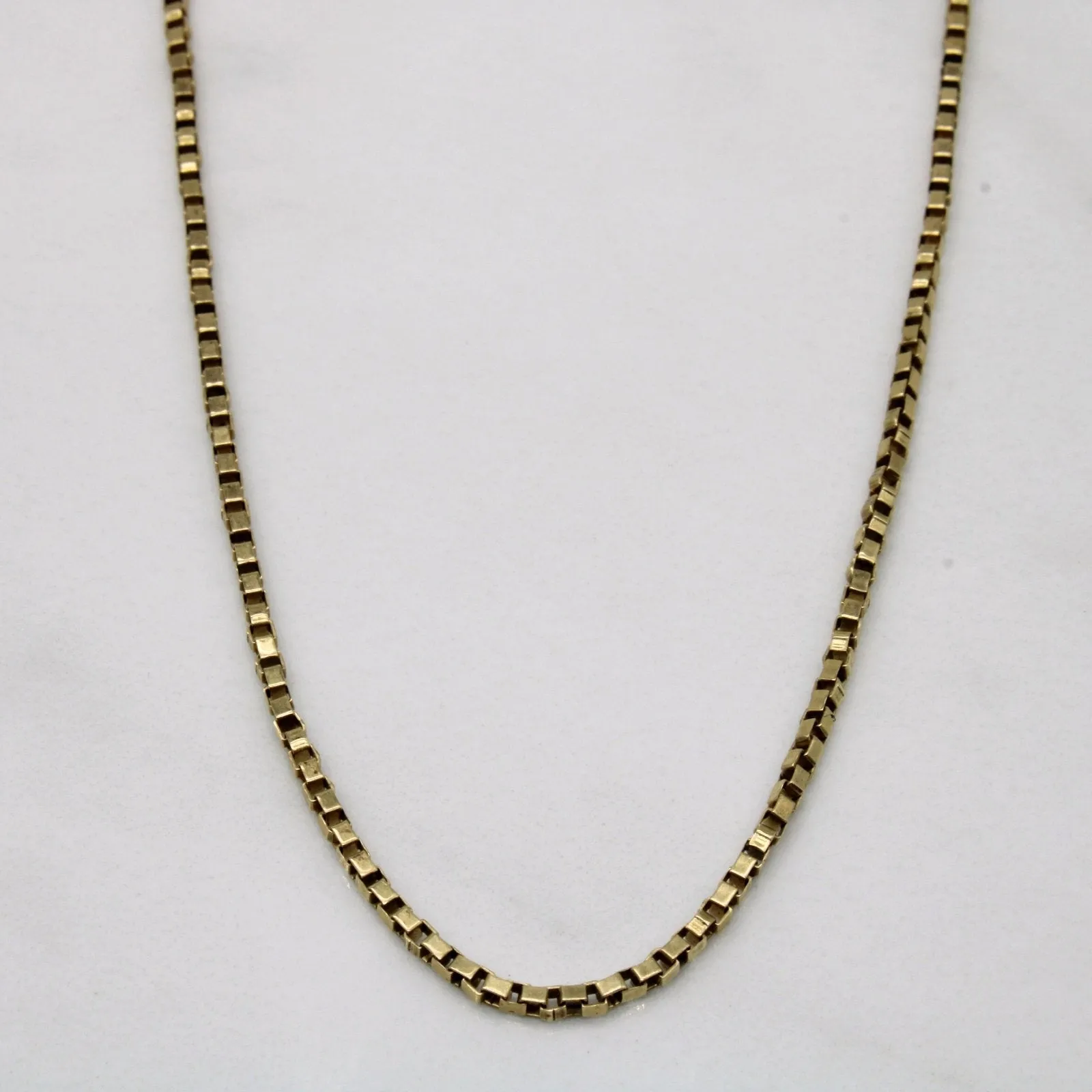 10k Yellow Gold Box Chain | 22" | Precious Gifts Romantic Edge