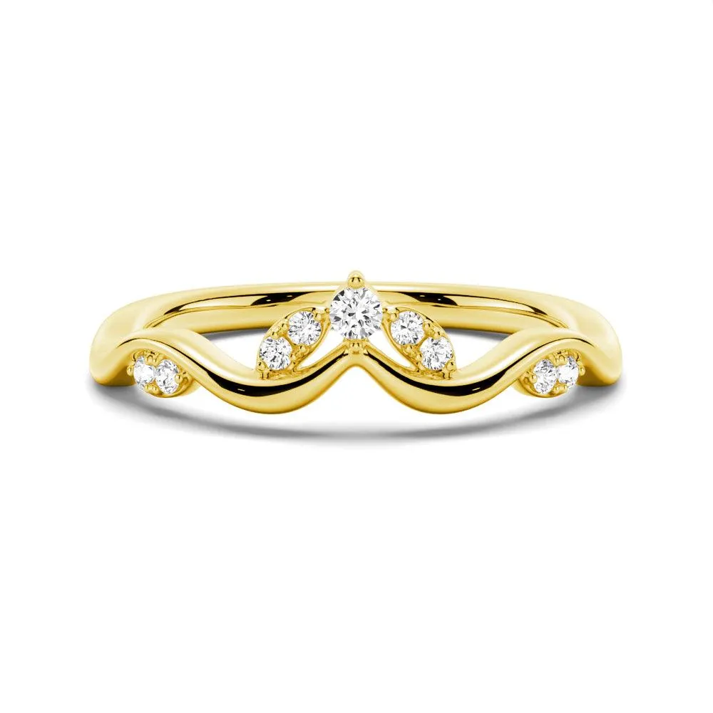 Winding Willow Curved Moissanite Wedding Band Event Style