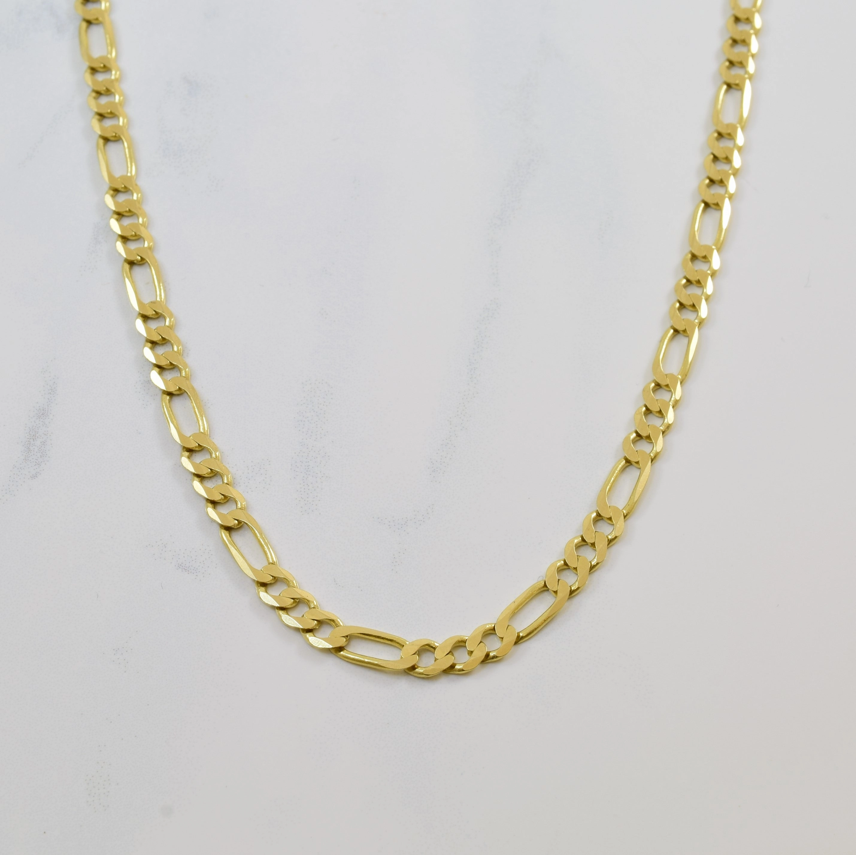 14k Yellow Gold Figaro Chain | 25" | Elegant Craft