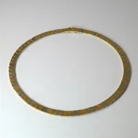 Festive Touch Tri Tone Gold Choker Necklace | 16.5" |