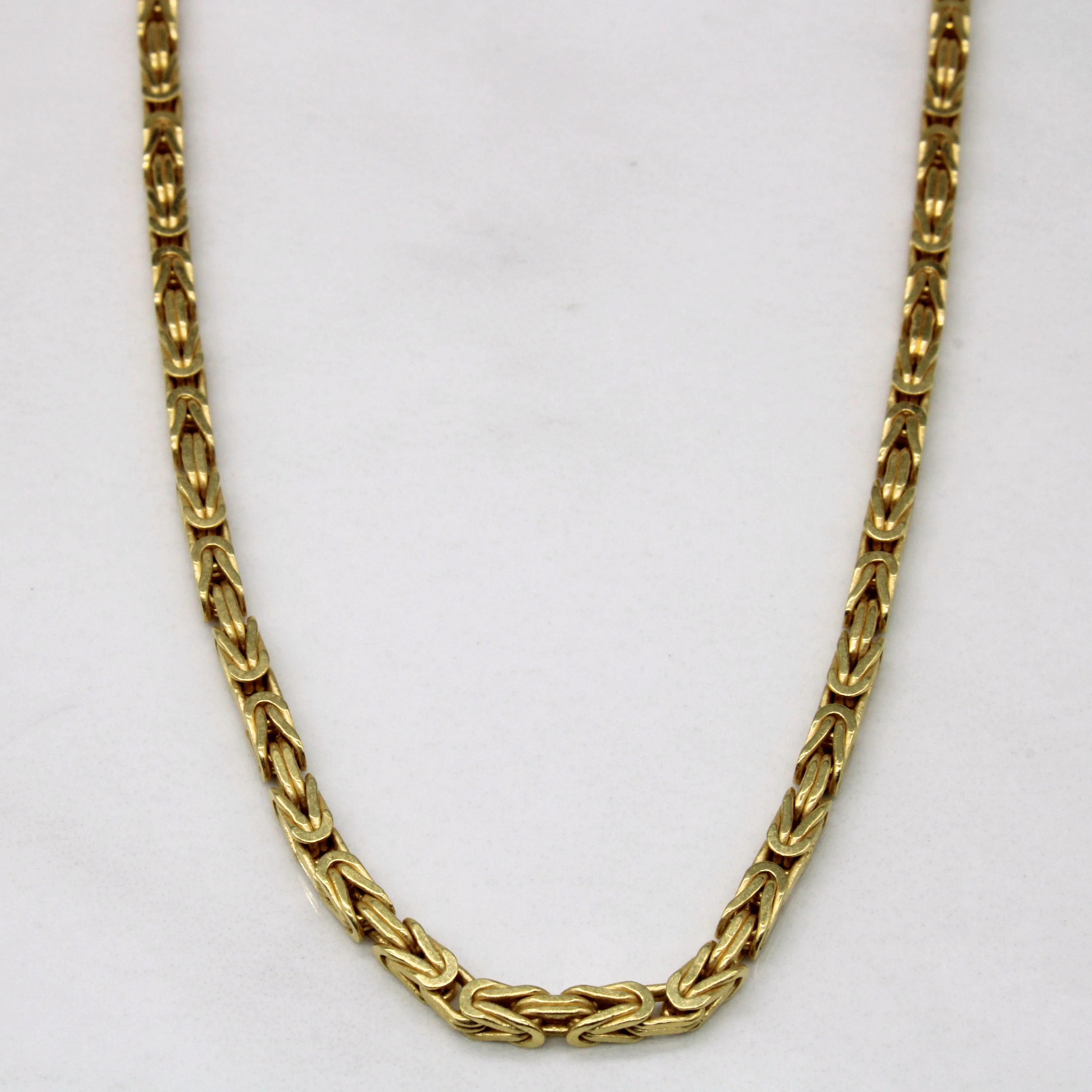 Fashion highlight Styled Set 18k Yellow Gold Byzantine Link Chain | 24" |