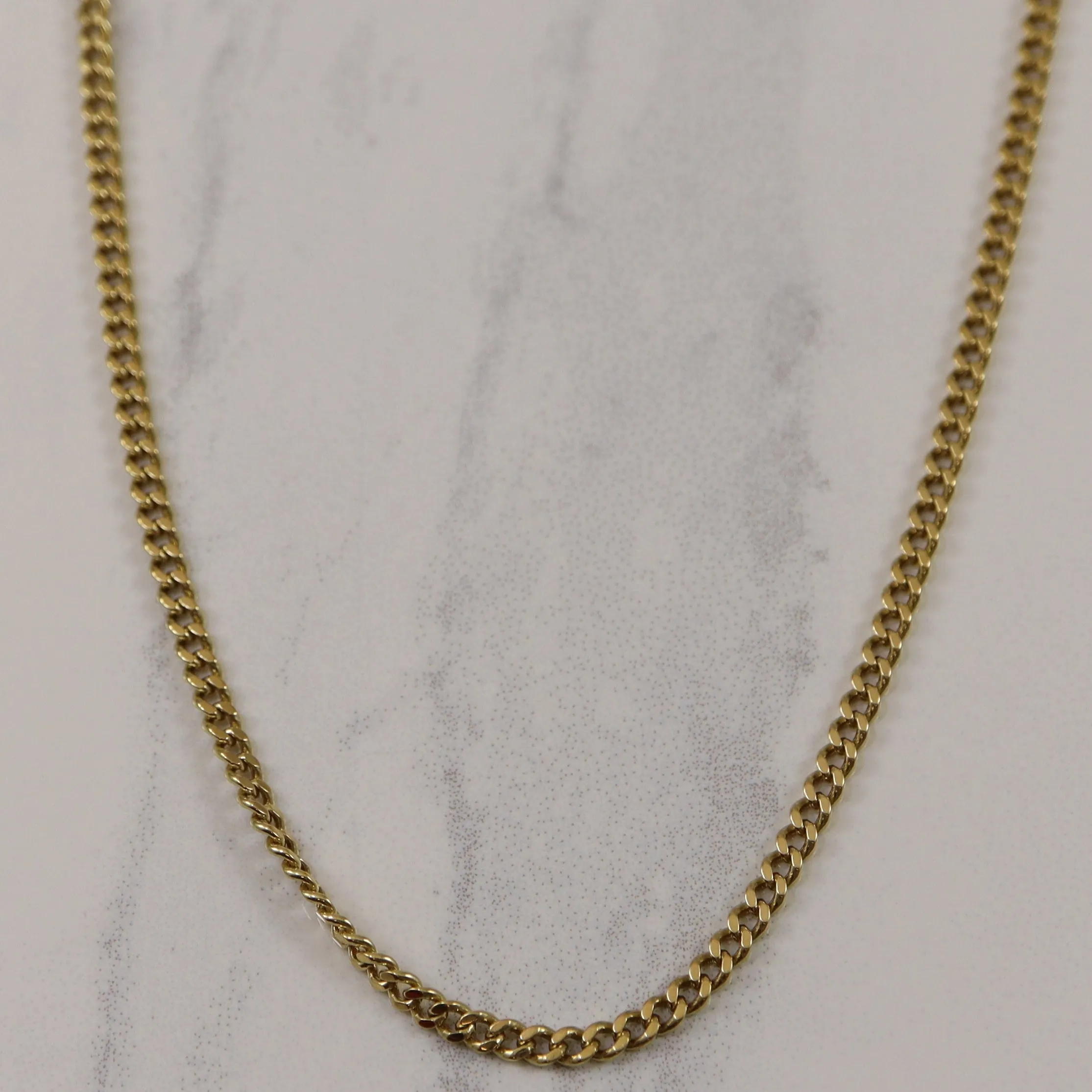 Night Shine Special Accent 18k Yellow Gold Curb Chain | 26" |