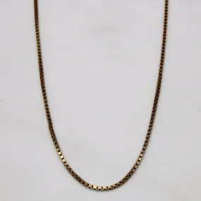 Instant Shine 10k Yellow Gold Box Link Chain | 21" |