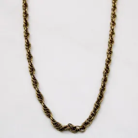 10k Yellow Gold Woven Circle Link Chain | 18" | Eye Catching