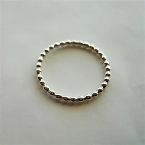 Medieval Design Silver Bead String Stacker