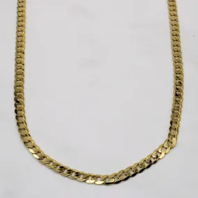 10k Yellow Gold Curb Chain | 22" | Holiday Style Delicate Finish