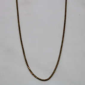 10k Yellow Gold Box Chain | 20" | Street Style