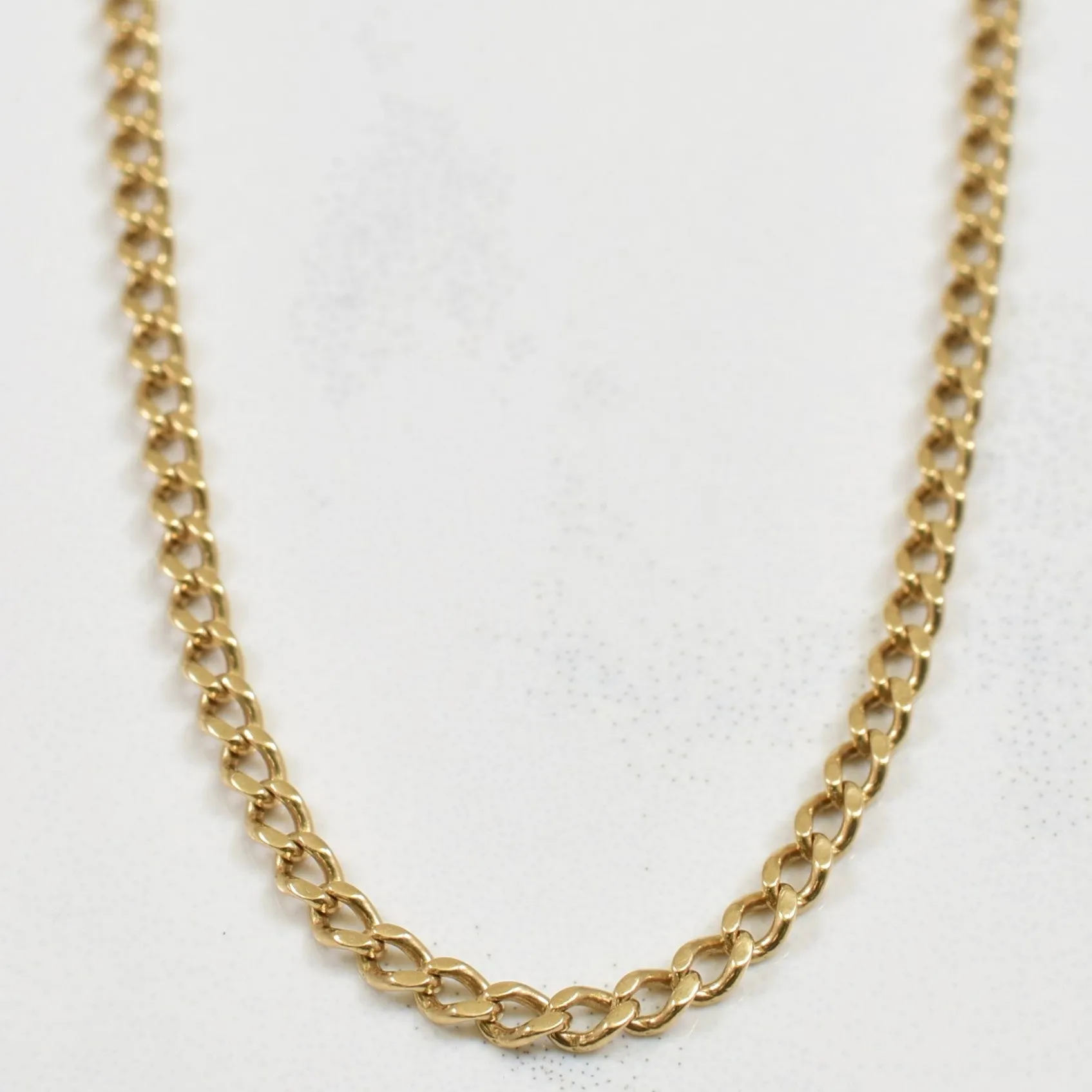 Sophisticated Appeal Model Shot 10k Yellow Gold Curb Chain | 27.50" |