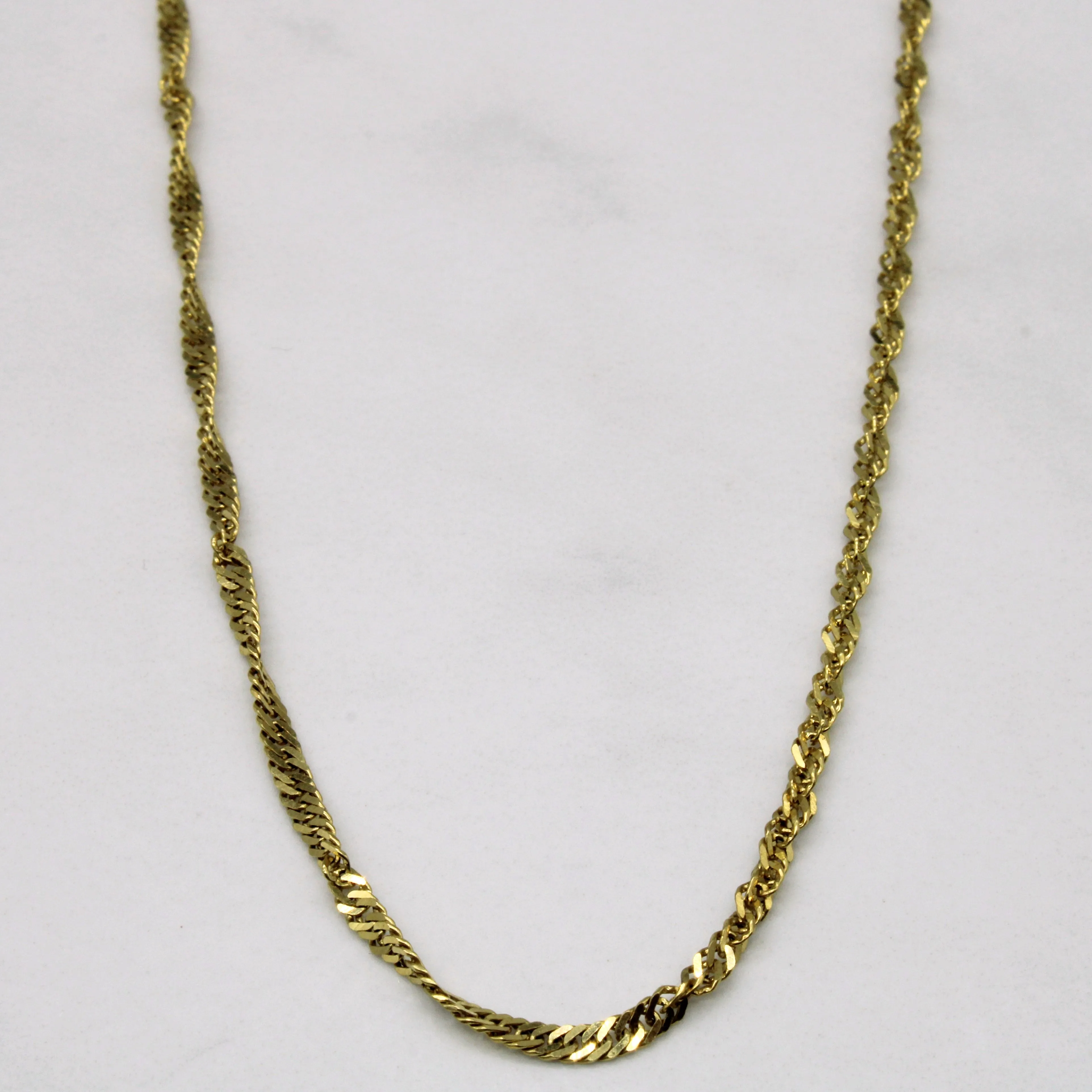 Fall Vibes Elegant Features 10k Yellow Gold Singapore Chain | 30" |