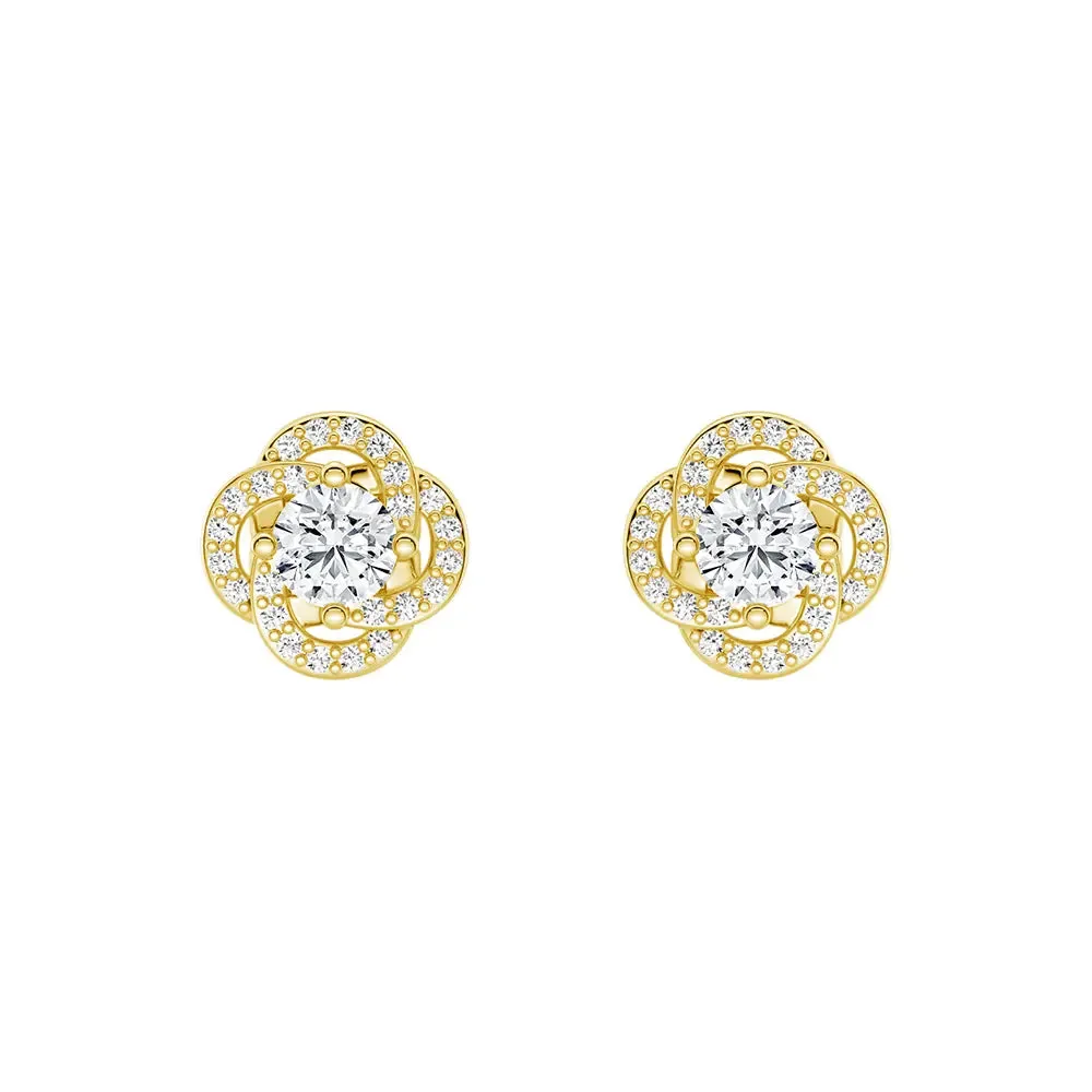 Radiating Sunburst Moissanite Stud Earrings Exclusive Sparkle