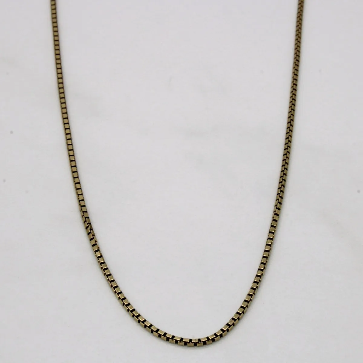 Luxury Finish Shine 10k Yellow Gold Box Link Chain | 24" |
